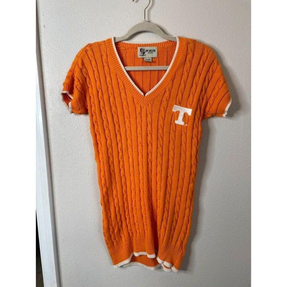 Vintage Joe College Tennessee Volunteers Cable Knit Sweater Vest Women's XL